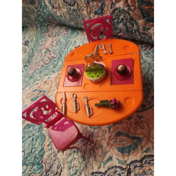 Barbie Dinner To Dessert Dining Table & Accessories Lot - Picture 2 of 3